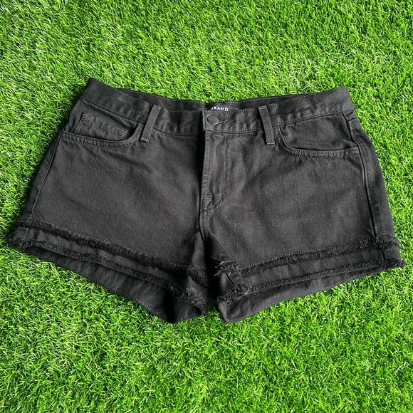 J BRAND Sachi Mid Rise Black Shorts size 26 - Picture 1 of 9